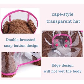 Harikaji Pet Raincoat,Small Dog Waterproof Puppy Raincoat Coat Transparent Pet Dog Rainwear Clothes for Small Dogs Cats (XL,Bule)