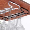 PINGEUI 8 Pack 10 Inch Under Cabinet Wine Glass Rack
