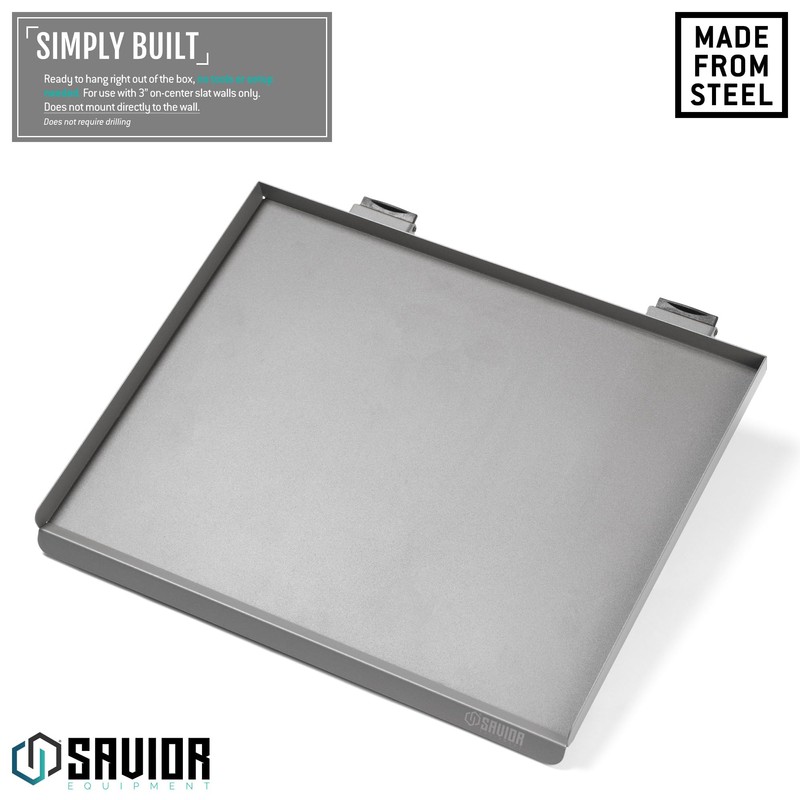 Savior Equipment Wall Rack System Heavy-Duty Steel Folding Table Workbench