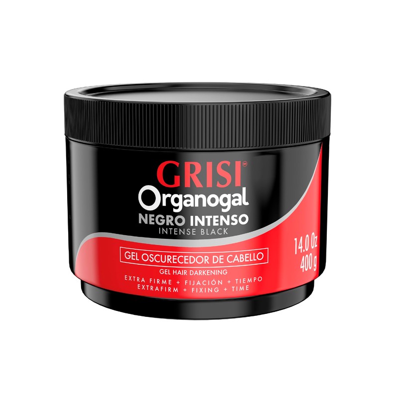 Organogal Grisi, Gel Extra Firme Negro Intenso , 400 gramos