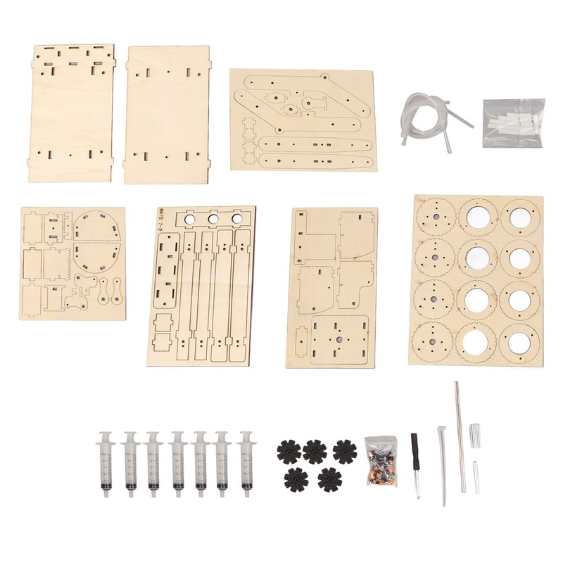 Wooden Hydraulic Excavator DIY Manual Detachable Educational Stimulation Hydraulic Excavator