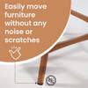 24 Teflon Chair Glides Round Furniture Glides Studded Chair Glides