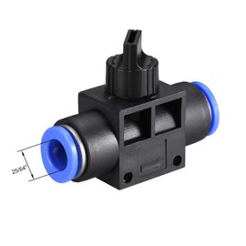 sourcing map 10mm OD Pneumatic Air Flow Control Valve with Push-to-Connect Fitting,Union Straight,Pneumatic Air Speed Controller Valve
