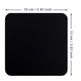 Mini Skater 3pcs Bar Coasters 10x10x0.2CM Square Silicone Coasters for Drinks Beverage Coffee Table Tea Coaster (Black)
