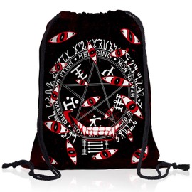 style3 Hellsing Eyes Backpack Gym Bag Sport Jute Bag Vampire Anime Manga, multicoloured, Rucksack