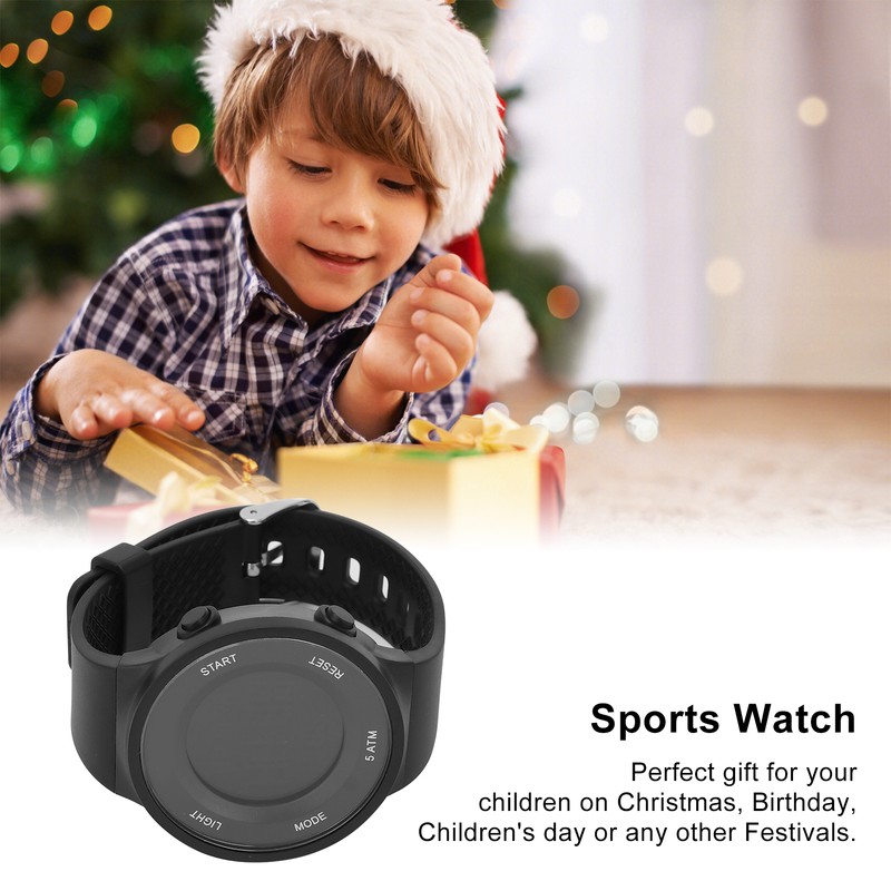 Students Electronic Watch Waterproof Stopwatch Alarm Dual Time Digital Sports