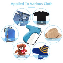 Tagging Gun for Clothing, 1606pcs Price Tag Gun Kit for Clothes Labeler, Garment Tag Attacher Gun with 6 Steel Needles and 1600 1-in Barbs Fasteners for Fine Tagging Applications