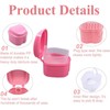 Aczyqws Denture Bath Case Portable Orthodontic Dental Retainer Box False