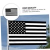 Sosoport 1pc American Flag Garden Banner Decoration Black White Stripe