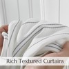jinchan White Curtains Grey Striped Curtains 96 Inch Length for