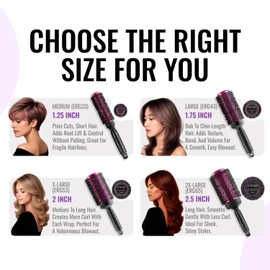 ERGO Super Gentle Round Hair Brush for Blow Out - Salon Quality Salon Brushes for Women - Volumizing Blowout Brush - Wet & Dry Use - ERG43: 1.75