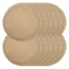 Round Burlap Placemats Set of 12 Jute Rustic Place Mats