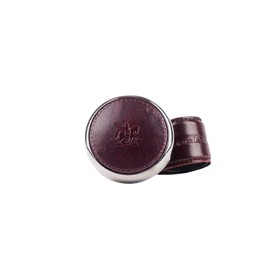 [Leather Power Knob] BLACKSUIT can be mounted on all models Vehicle Handle Spinner Power Handle Spinner Handle Car Accessories luxury Hi-quality Power Handle Steering Wheel Spinner Knob (Wine Red)
