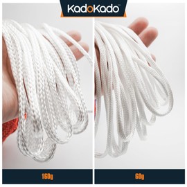 KadoKado 2PCS Basketball Net Replacement, 2x50g Lightweight Basketball Nets for for Kids & Family Use, All Weather Anti Whip Color Never Fade -12 Loops (White Red Blue) BSK01