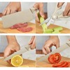 6-Pieces Beige Wooden Coating Stainless Steel Kitchen Knife Set with