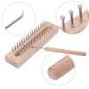 Beufee Wooden Knitting Loom with Elbow Crochet Hook Rectangular Hand