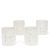 Glossy Ceramic Tealight Holders (set of 4) - HOME