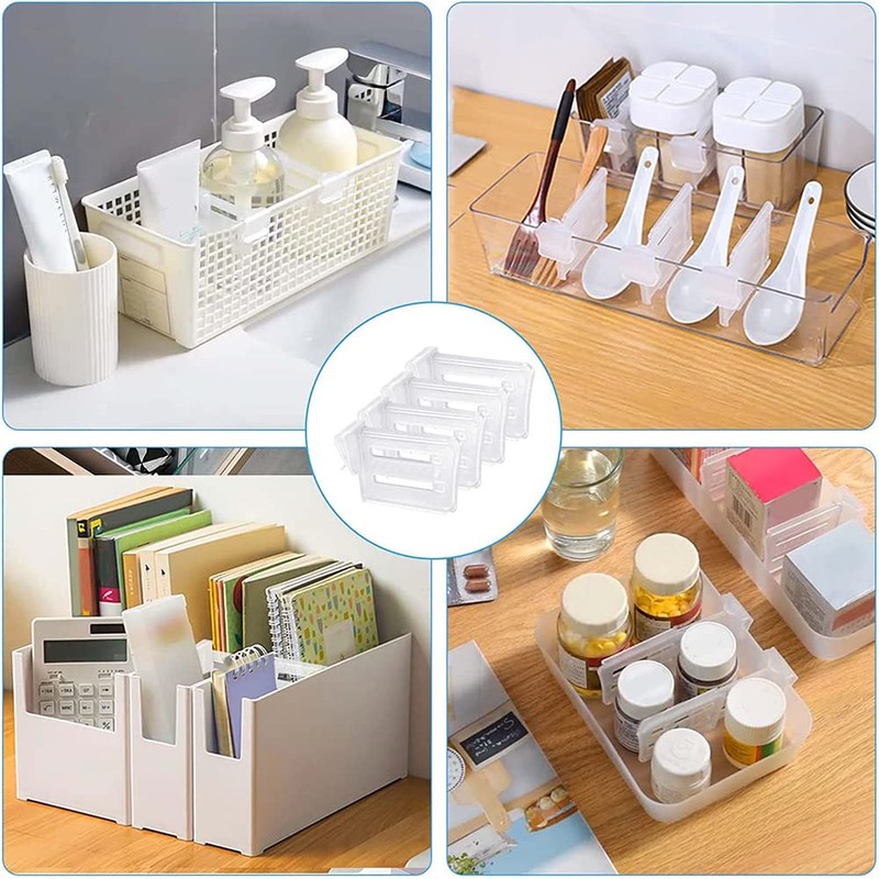 DUOHERESHUI Pack of 16 Plastic Drawer Separators, Fridge Drawer Dividers,