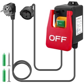 Single-phase on/off switch, 250 V, emergency stop switch, safety switch with socket, zero voltage switch, electromagnetic pressure switch, machine switch for milling table and other electrics