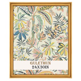 GULETHUN 18x24 Frame, Transitional Modern Design Picture Frames, 18 by 24 Rustic Poster Frame for Home Decor, Gold Vintage Photo Frames, Horizontal or Vertical Display, Choose Size & Color