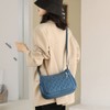 YUESITE Women's Small Shoulder Bag with Multiple Pockets, Dark Blue