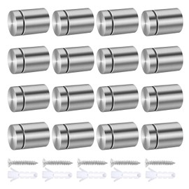 Dreamtop 20 Pcs Stand Off Fixings 19x25mm Stainless Steel Advertising Screw Sign Holders Standoff Screws Standoff Wall Fixings Glass Standoff Bolt Advertising Nails for Sign Displays