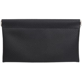 prendre PR-BANK Passbook Case, Pouch, Spring Opening, Thin, Small Items, Spring Pouch, Horizontal, Multi-Case, Storage, Women's, Men's, Stylish, Cute, Simple, PU Leather, Dull Color, Slim, Black