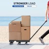 SPACEKEEPER Folding Hand Truck, 500 LB Heavy Duty Luggage Cart,