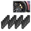 Black 20 PCS M12x1.5 Lug Nuts 60mm Extended Tuner Aluminum