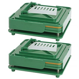 2 Pack Empty Capsule Filling Machine with 100 Holes for Size 00 Empty Capsules Vegetarian or Gelatin Capsule Holder for Hospital, Clinic, Laboratory and Home Use (Green)