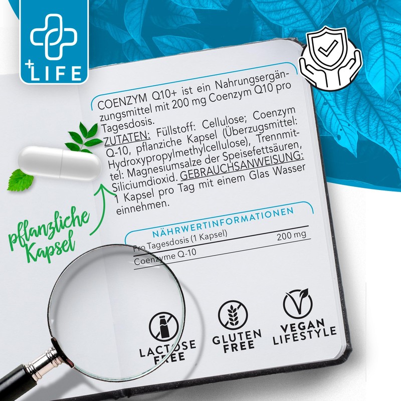 +LIFE - Coenzym Q10 Ubiquinol, 200 mg PiuLife® 120 Q10