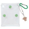 [Mini Pouch] Clear Pouch with Carabiner / Green Coolier Accessory