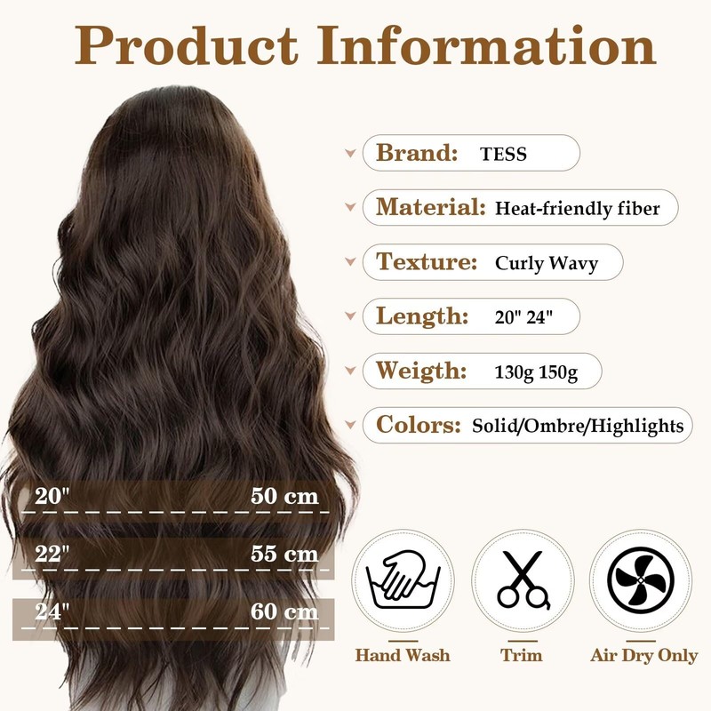 TESS Flip in Extensions 50 cm, Dark Brown with Ash
