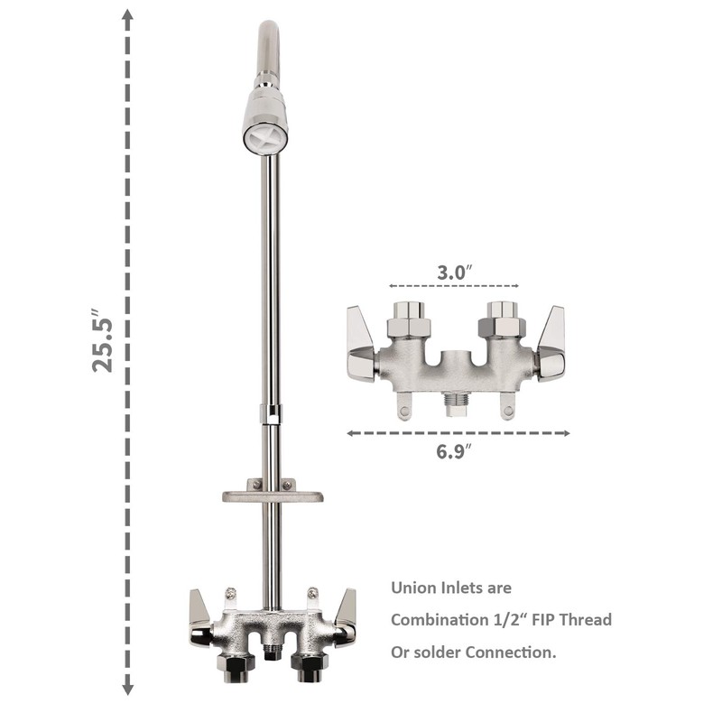Artiwell Outdoor Shower Fixture System,with Rustproof Riser and Riser Extension,