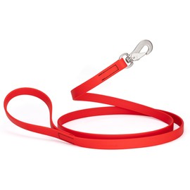 Randstark Biothane Waterproof Durable Dog Leash with Herm Sprenger Stainless Steel Swivel Snap Hook, 6 ft - for Medium and Large Dogs - Made in USA (Cherry Red, W5/8" x L6')