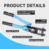 ZUVER Hydraulic Crimping Tool 12 Ton With Gloves, Easy Popout