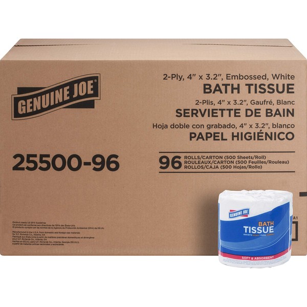 Genuine Joe - GJO2550096 2-ply Standard Bath Tissue Rolls