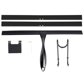 14'' Shower Squeegee, TOOVEM Squeegee for Shower Glass Door for Glass Doors, Windows, Bathroom, Car Windshield, Black