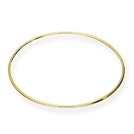 jewellerybox Gold Plated Sterling Silver Round Bangle 68mm