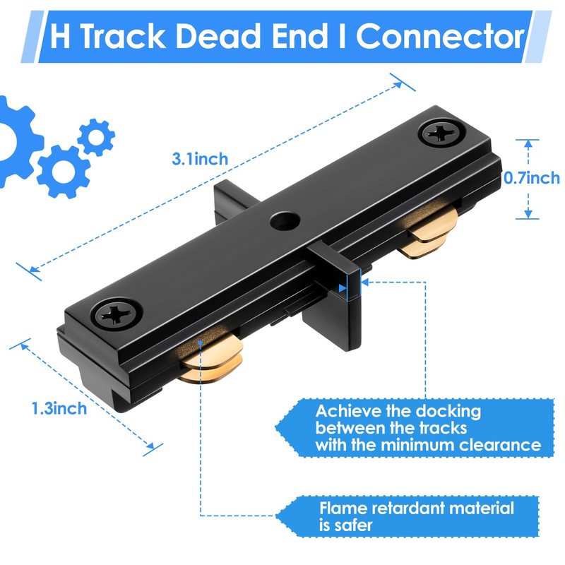 Enhon 4 Pack Replacement for H Track Dead End I