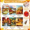 Gersoniel 6 Sets Fall Paint by Numbers Kit for Adults,