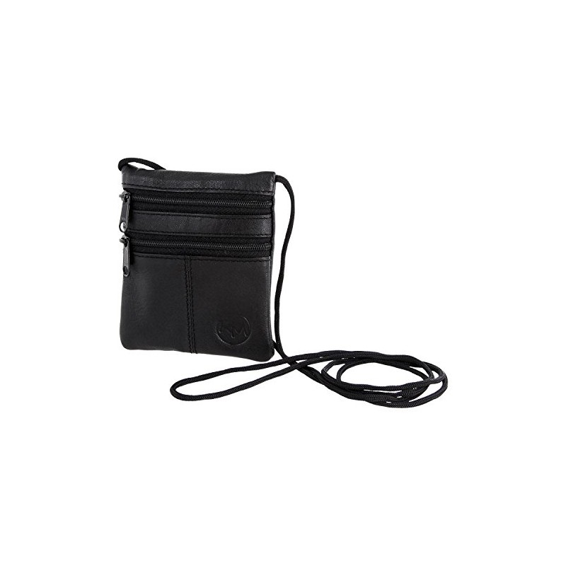 ReNa-Retail High-quality chest bag, genuine leather, Black 2 Small