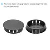 MECCANIXITY 100PCS 42mm(1 5/8") Black Plastic Hole Plugs, Flush Type
