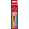FABER-CASTELL Jumbo Grip Colouring Pencils, Writing Colour: 5 Neon Assorted