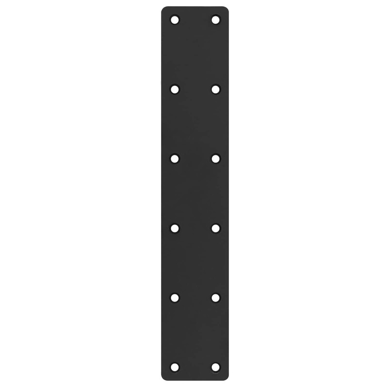 MOUNTAIN_ARK 6 Pack 11" x 2" Black Flat Mending Plate,