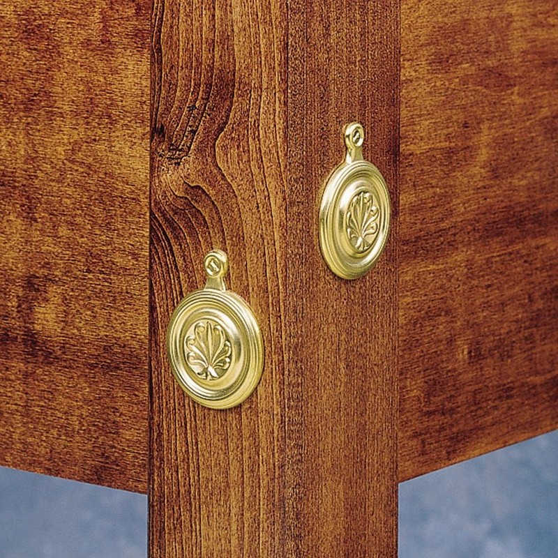 Fleur-de-lis Antique Brass - 1-3/4" Dia Bed Bolt Cover