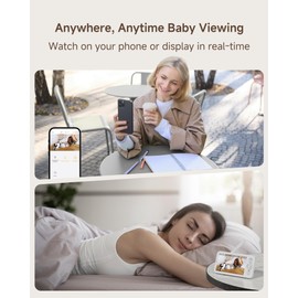 ARENTI Smart Baby Monitor with Camera and Audio, 1080P PTZ Camera with 5-inch Screen, Free Smartphone App, 2.4G WiFi, Auto Tracking, Temp Sensor, Lullaby, Night Vision, 2-Way Talk, Vox Mode(B2S Kit)