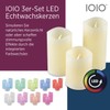 Olympia IOIO - Set of 3 LED real wax candles