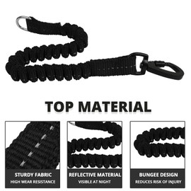 Long Dog Leash 100 FT: 1/2" Heavy Duty Rope Leashes for Dogs Training with Bungee Lockable Hook Reflective Threads and Padded Handle - Dog Lead for Large Small Medium Dogs Outside Walking Hiking