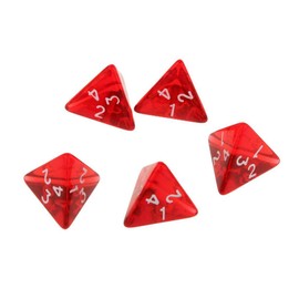 Yiotfandoll 10PCS Polyhedral Dice 20mm D4 for Dungeons and Dragons DND RPG MTG Dice Table Games Transparent Red with Black Bag